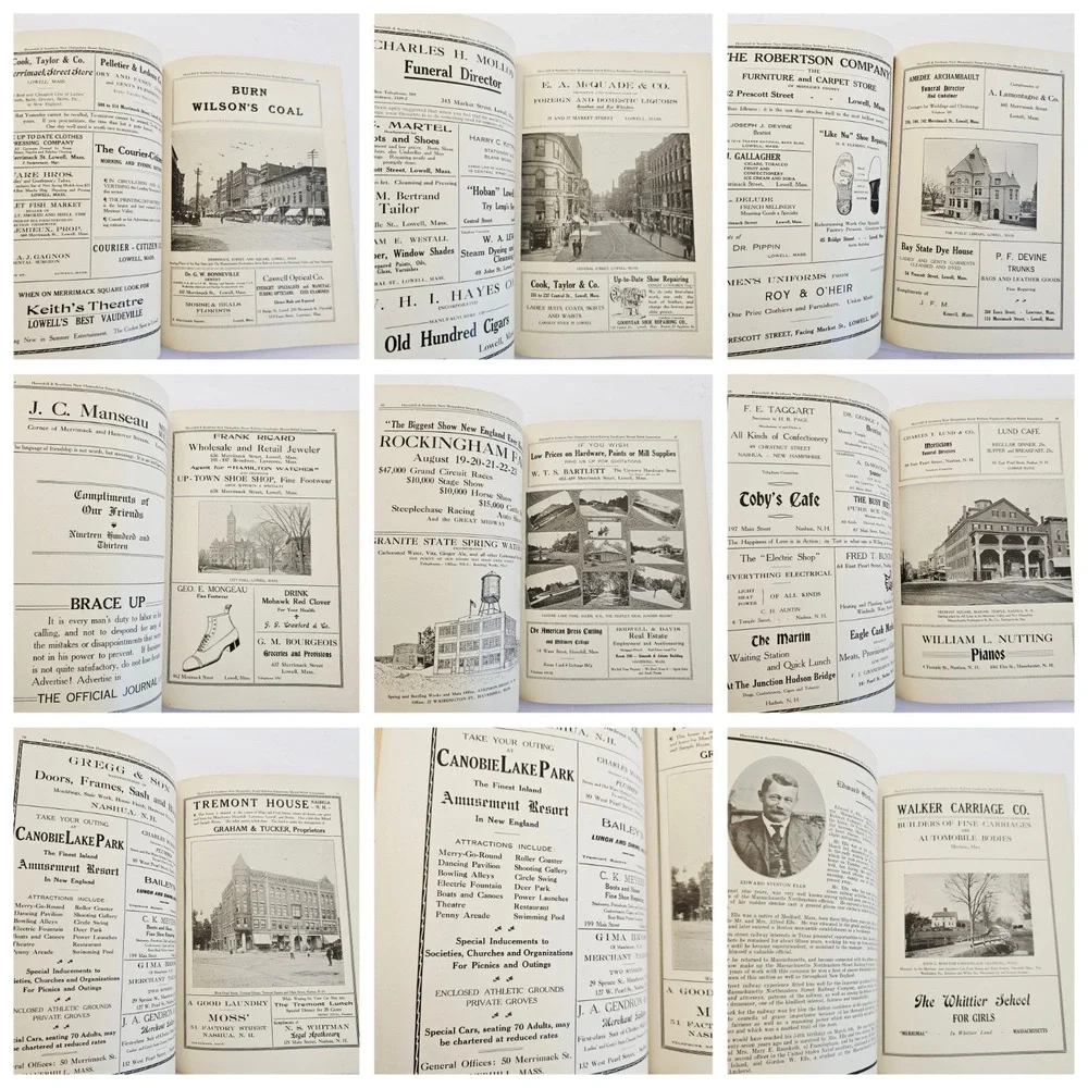 1913 Canobie Lake Park Trolley Souvenir Journal Mass Northeastern Street Railway